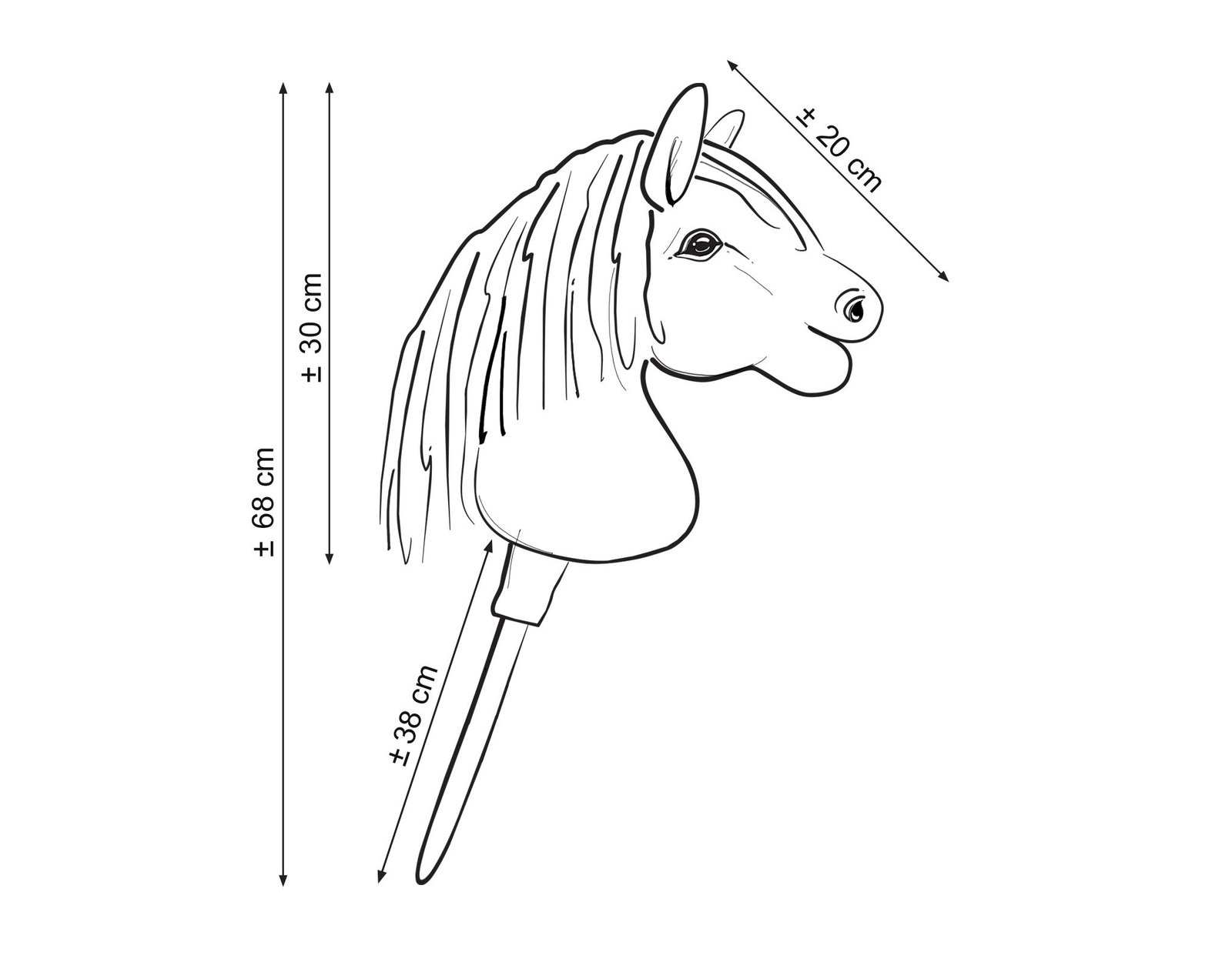 Arkliukas ant lazdos Super Hobby Horse Premium - palomino spalvos arklys A4 - Image 10