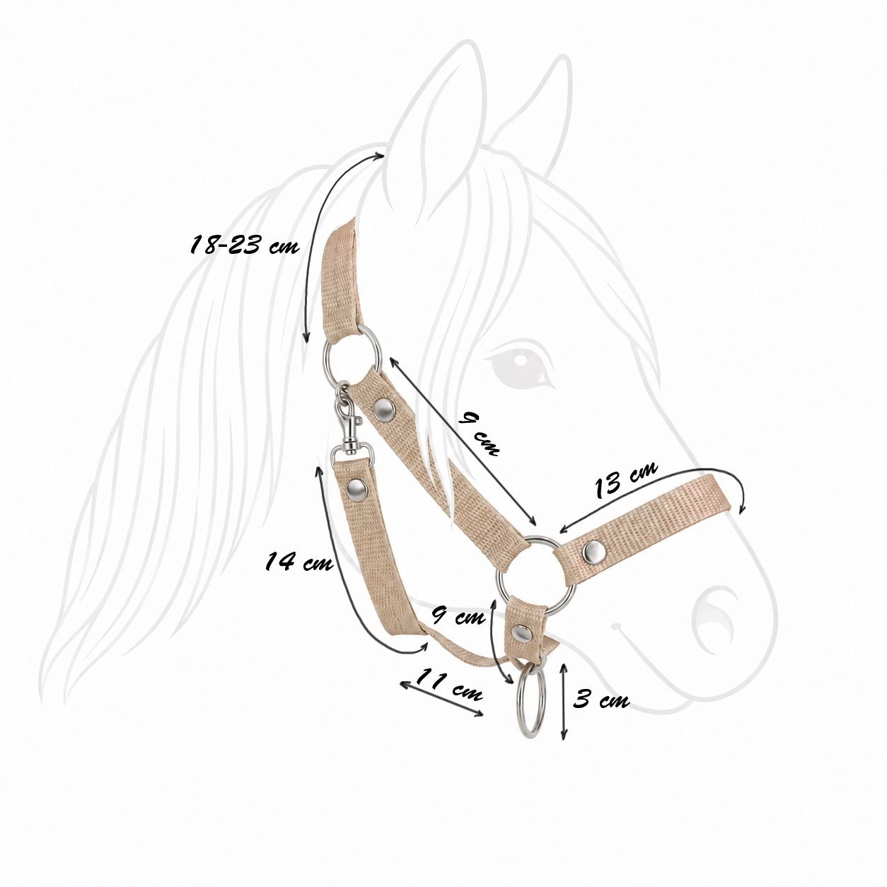 Rinkinys Hobby Horse: apynasris A3 su juodu kailiuku + pavadėlis iš virvės - juoda-šviesiai mėlyna - Image 8