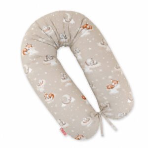 Pregnancy pillow- Longer, removable pillowcase - Twinkle Woodland