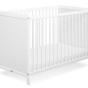 Wooden white baby cot 120x60cm Matteo
