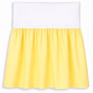 Dust Ruffle Crib - Bed Skirt - Masking flounce 120x60cm - yellow strips