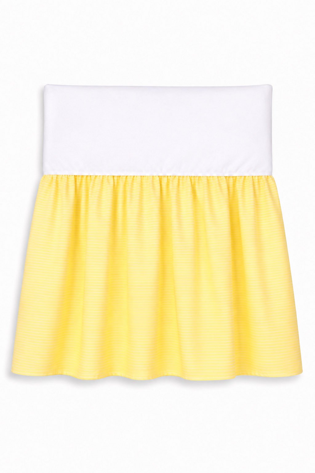 Dust Ruffle Crib - Bed Skirt - Masking flounce 120x60cm - yellow strips