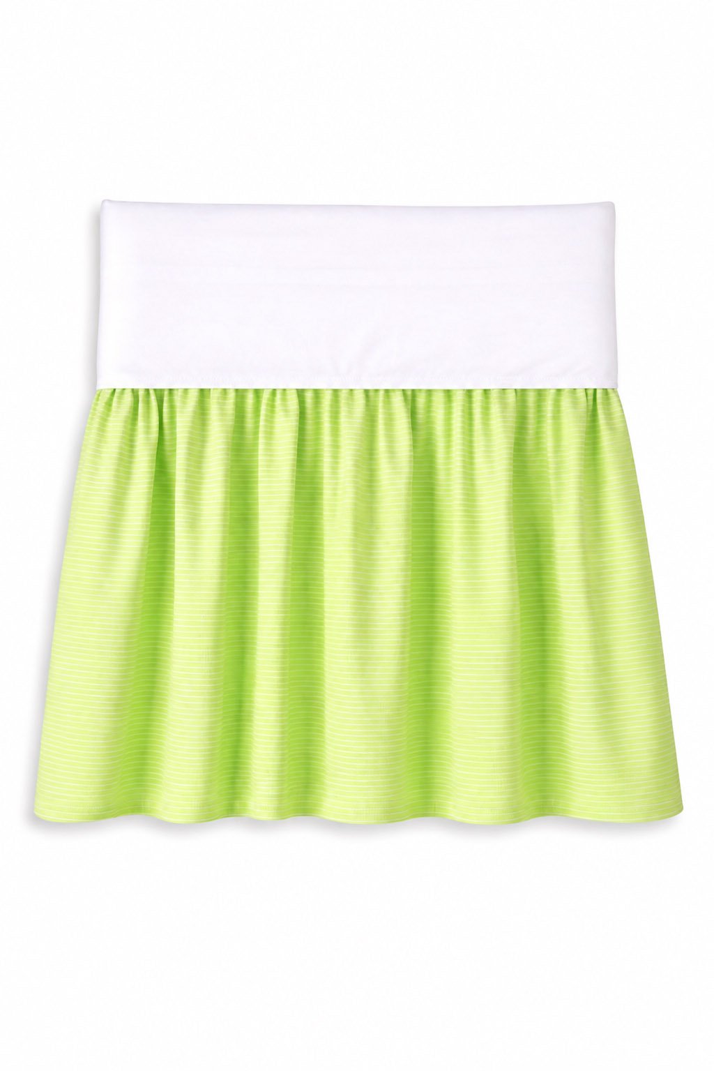 Dust Ruffle Crib - Bed Skirt - Masking flounce 120x60cm - green strips