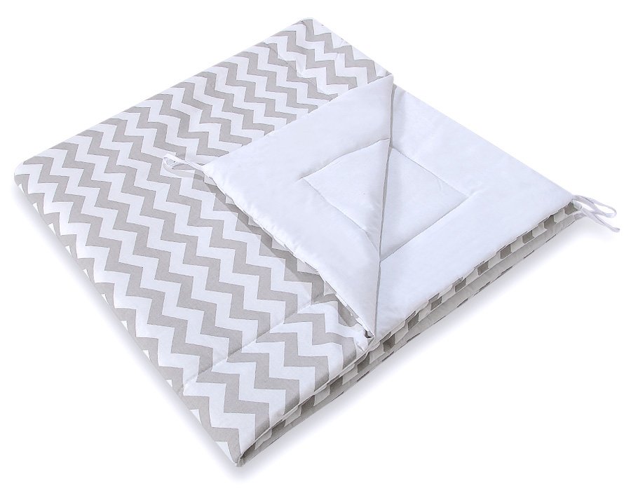 Tipi palapinė vaikams + žaidimo kilimėlis + pagalvėlės + dekoratyvinės plunksnos - Chevron pilka - Image 4