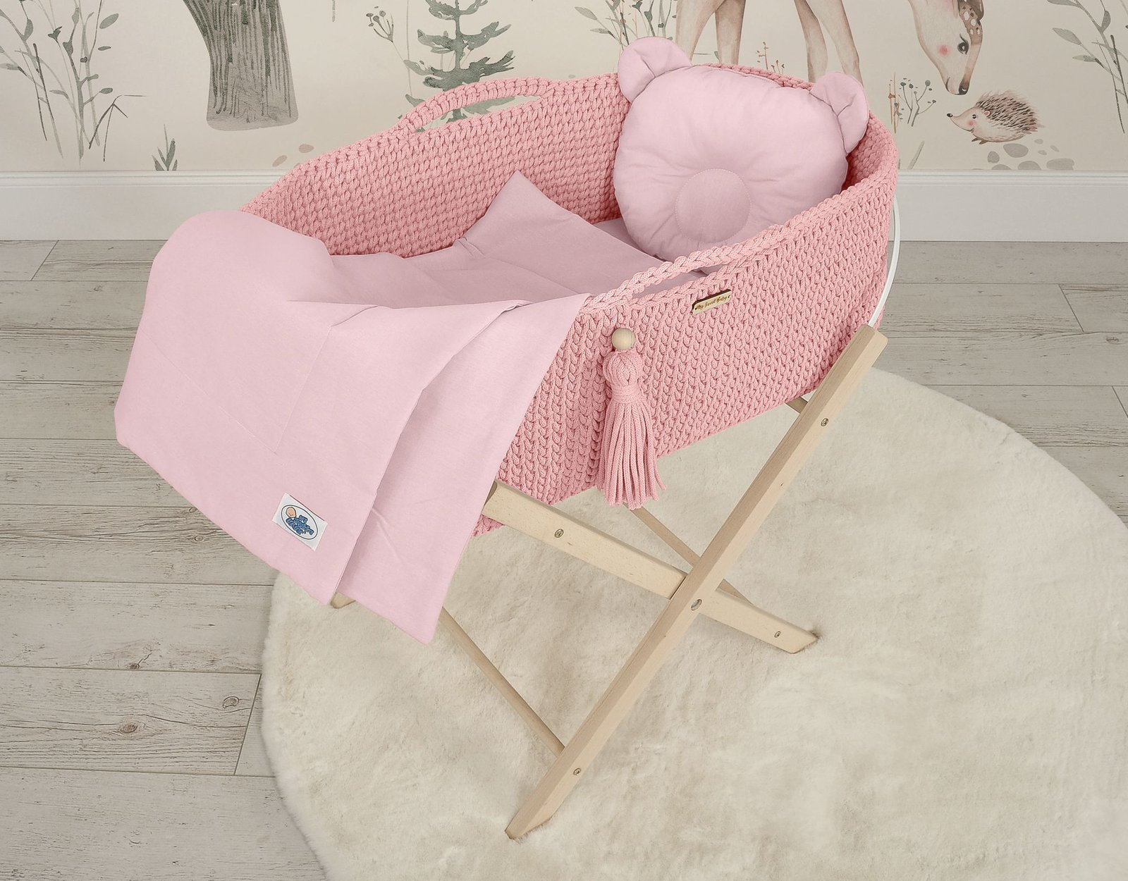 Antklodė su pagalvėle – 2 dalių komplektas – rožinė - Image 2