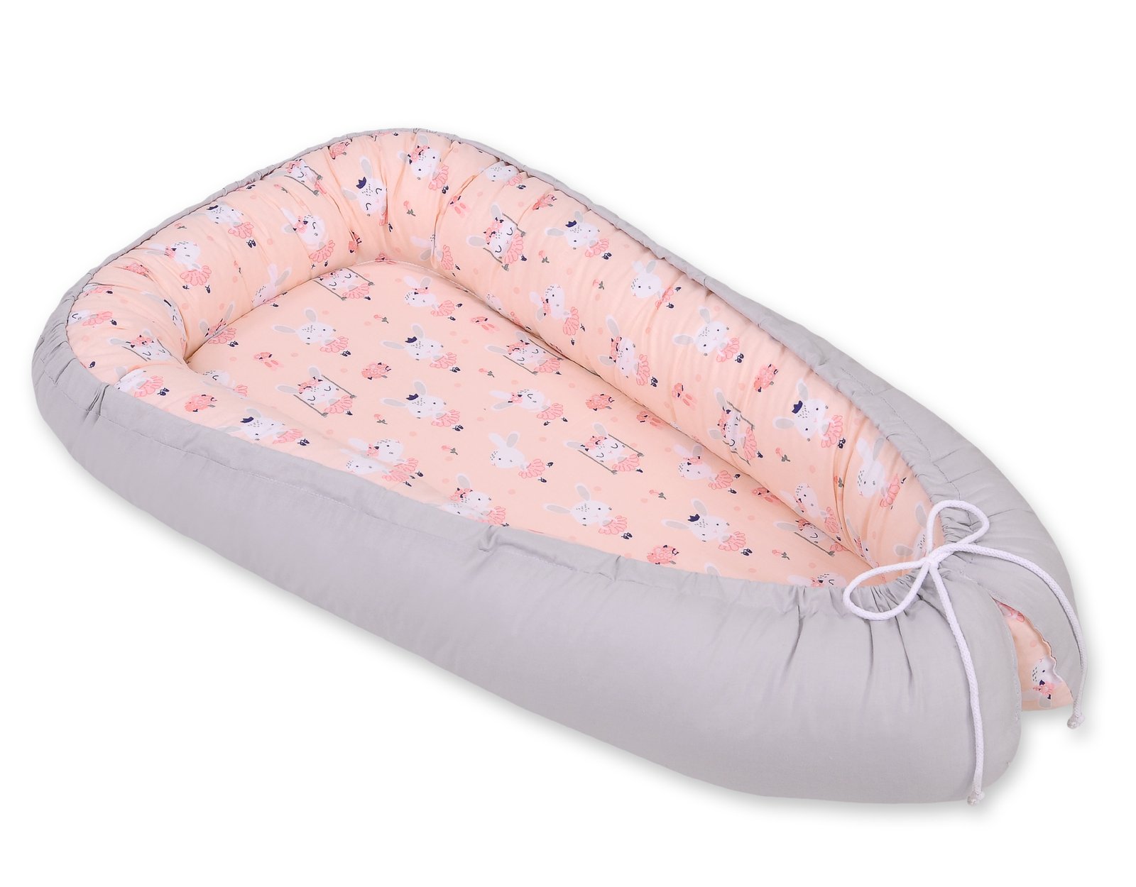Kūdikio lizdas dvipusis Premium Cocoon naujagimiams BOBONO - balerinos rožinė - Image 6