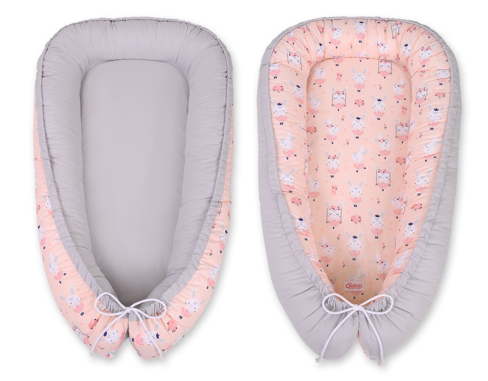 Kūdikio lizdas dvipusis Premium Cocoon naujagimiams BOBONO - balerinos rožinė - Image 4