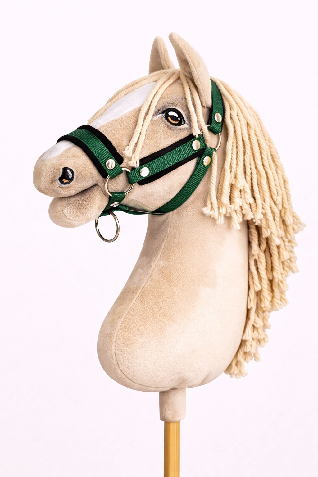 Reguliuojamas apynasris Hobby Horse žirgeliui A3 - haki su juodu pūkeliu