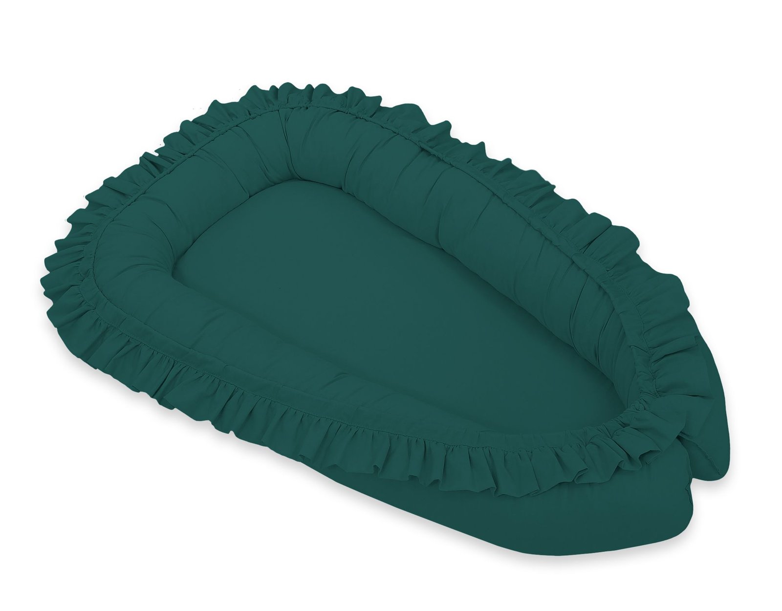 Kūdikio lizdas Premium Cocoon naujagimiams su klostėmis MY SWEET BABY - butelio žalia