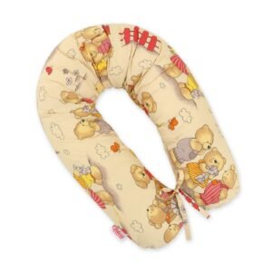 Cotton  pillowcase for pregnancy pillow Longer -  Teddy bear birthday