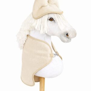 Rinkinys Hobby Horse A4 ir A5: flisinė antklodė + šiltos ausinės – kreminė