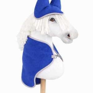 Rinkinys Hobby Horse A4 ir A5: flisinis pledas + naušnikai - tamsiai mėlyna