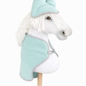Rinkinys Hobby Horse A3: flisinė antklodė + šiltos ausinės – šviesiai mėtinė