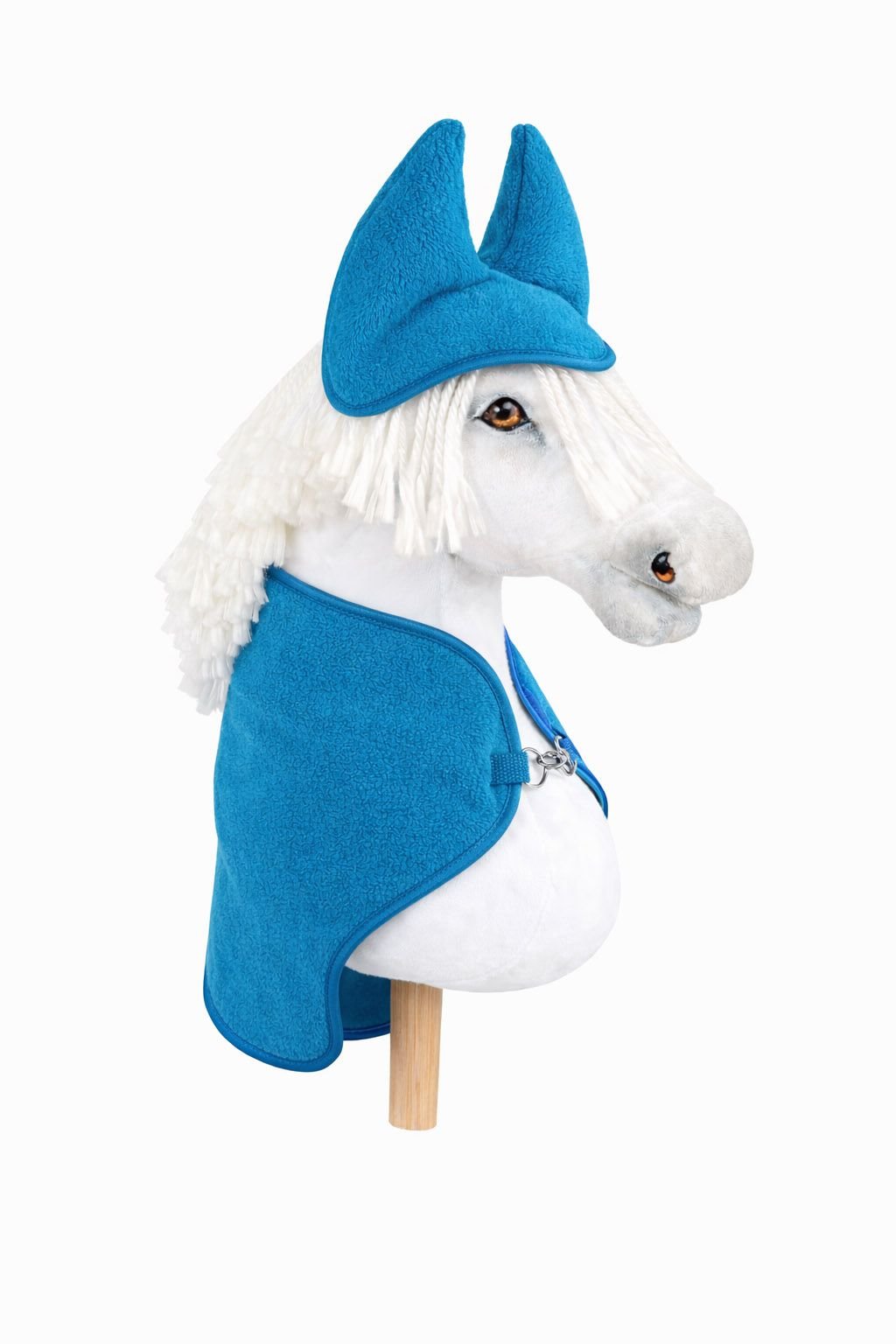 Rinkinys Hobby Horse A3: flisinė antklodė + šiltos ausinės – turkio spalvos