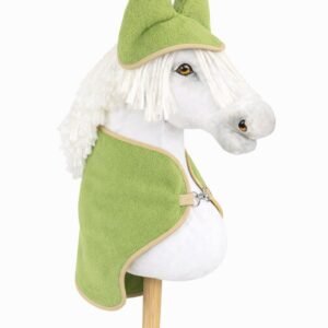 Rinkinys Hobby Horse A3: flisinė antklodė + šiltos ausinės – šviesiai žalia