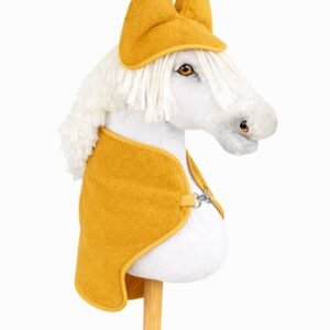 Rinkinys Hobby Horse A4 ir A5: flisinis pledas + naušnikai - medaus geltona