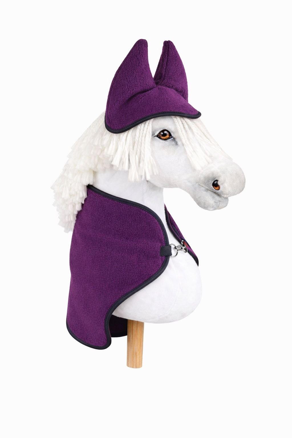 Rinkinys Hobby Horse A4 ir A5: flisinis pledas + naušnikai - slyvų spalvos
