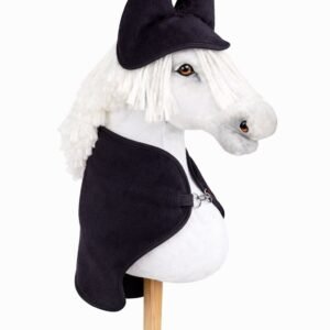 Rinkinys Hobby Horse A3: flisinė antklodė + šiltos ausinės – juoda