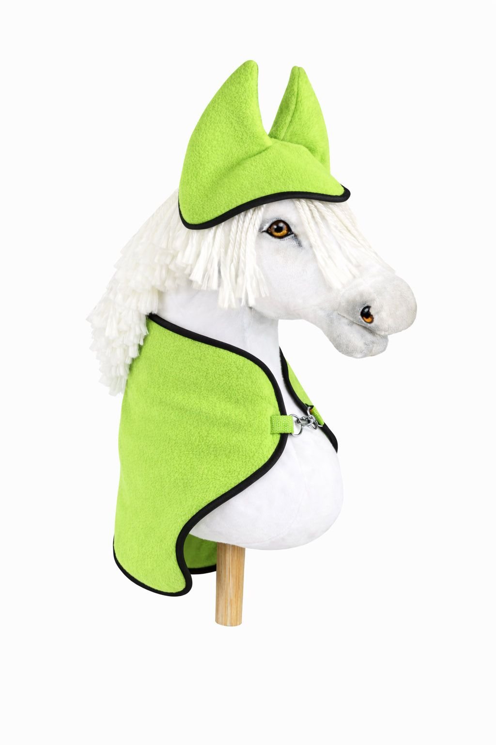 Rinkinys Hobby Horse A4 ir A5: flisinis pledas + naušnikai - neoninė žalia