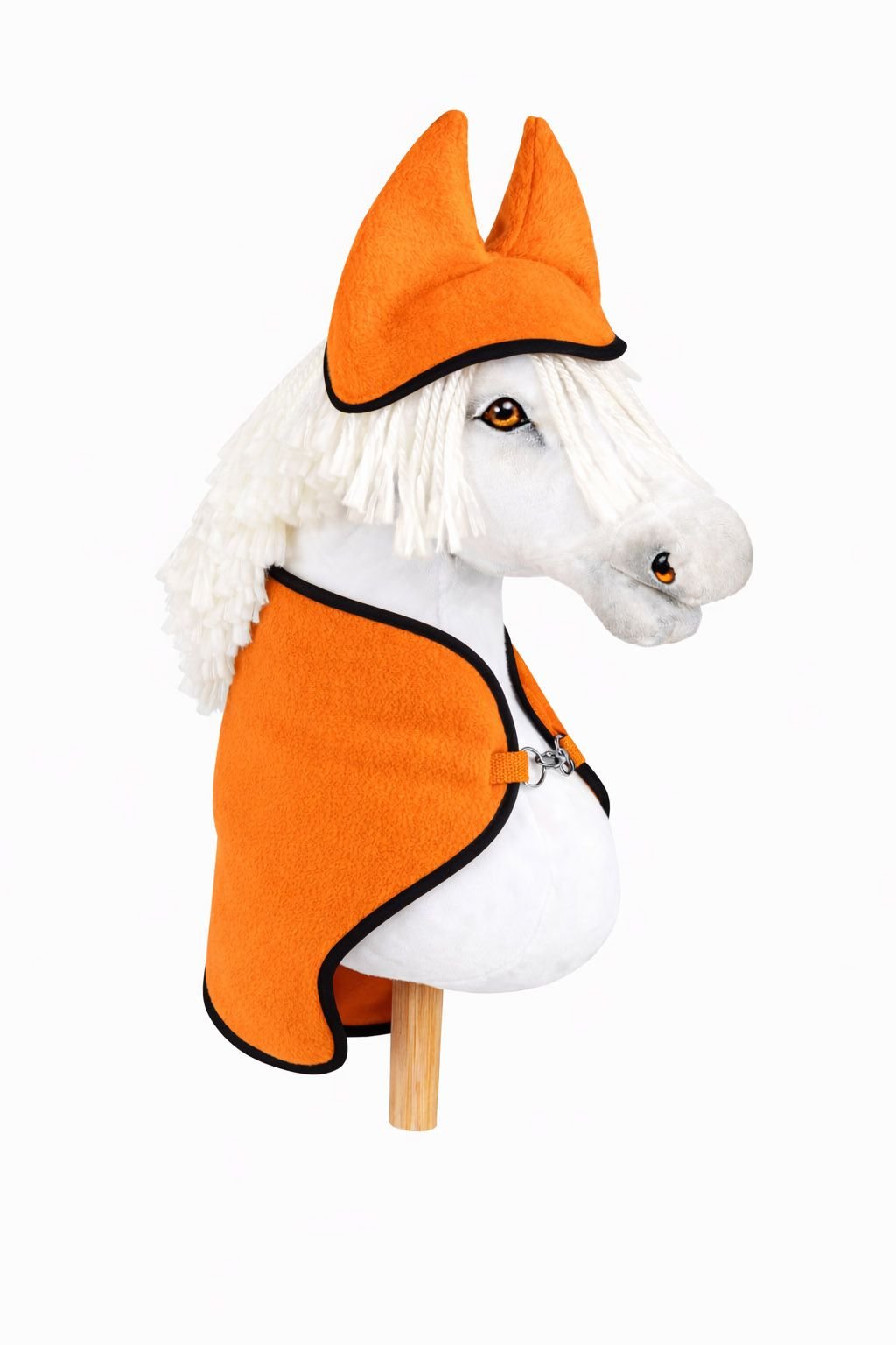 Rinkinys Hobby Horse A4 ir A5: flisinis pledas + naušnikai - neoninė oranžinė