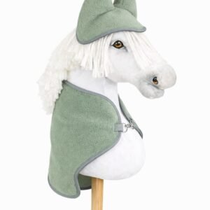 Rinkinys Hobby Horse A4 ir A5: flisinis pledas + naušnikai - šalavijo spalvos