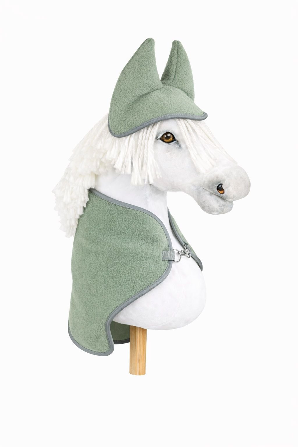 Rinkinys Hobby Horse A4 ir A5: flisinis pledas + naušnikai - šalavijo spalvos