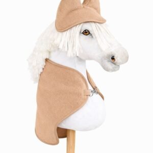 Rinkinys Hobby Horse A4 ir A5: flisinė antklodė + šiltos ausinės – kupranugario spalvos