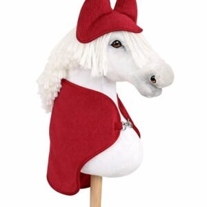 Rinkinys Hobby Horse A4 ir A5: flisinė antklodė + šiltos ausinės – bordo