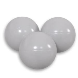 Plastikiniai kamuoliukai sausajam baseinui, 50 vnt. – šviesiai pilka