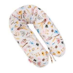Pregnancy pillow- Longer, removable pillowcase - Summer meadow