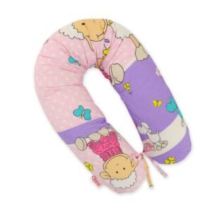 Pregnancy pillow- Longer, removable pillowcase - Sheeps lilac-pink