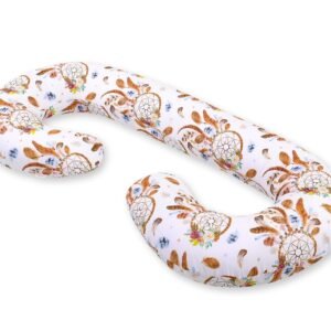 Maternity Support Pillow C, removable pillowcase - dream catchers white