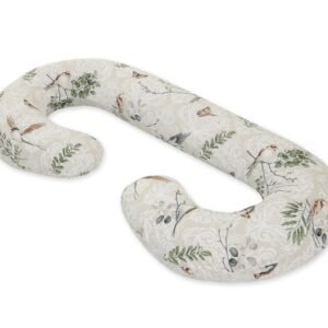 Cotton pillowcase for pregnancy Pillow C - Brown birds
