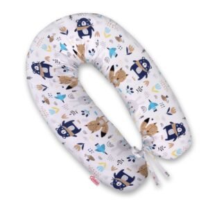 Pregnancy pillow- Longer, removable pillowcase - Navy blue bears