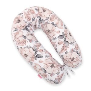 Pregnancy pillow- Longer, removable pillowcase - Sepia roses