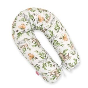 Pregnancy pillow- Longer, removable pillowcase - Woodland green