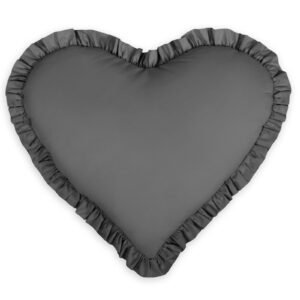 Decorative heart pillow - anthracite