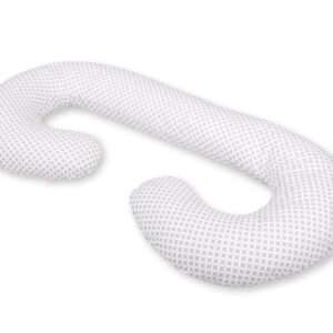 Maternity Support Pillow C, removable pillowcase - rosette grey