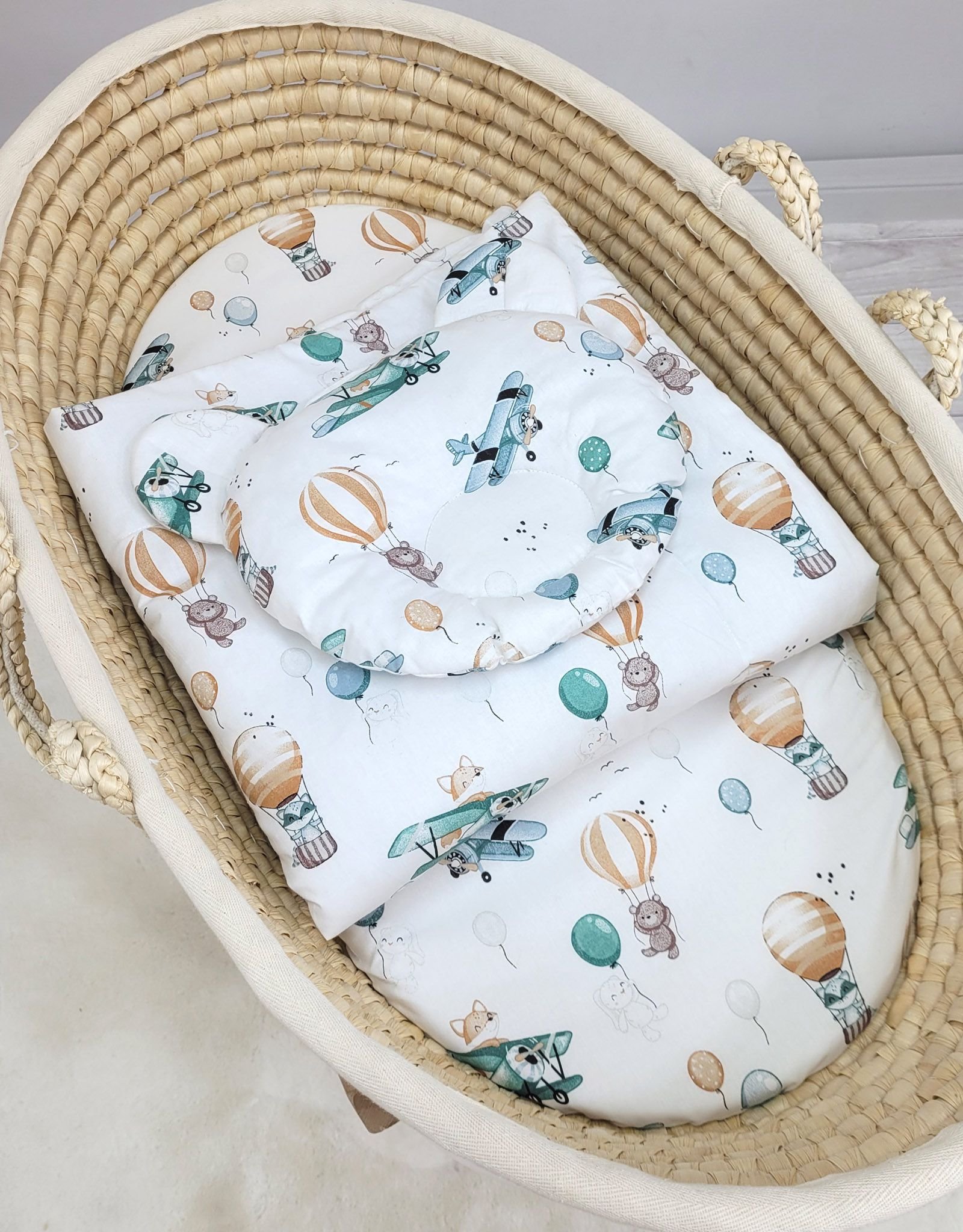 Antklodė su pagalvėle Teddy – 2 dalių komplektas – dangaus nuotykiai - Image 6