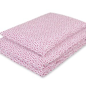 Baby cotton bedding set 2-pcs 135x100 - burgundy stars