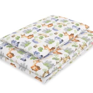 Baby cotton bedding set 2-pcs 120x90 cm- Forest Adventure