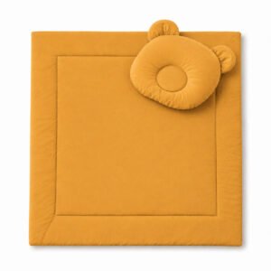 Blanket with pillow - 2pcs set - honey yellow
