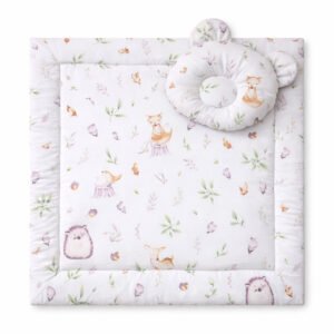 Antklodė su pagalvėle Teddy – 2 dalių komplektas – miško švelnumas