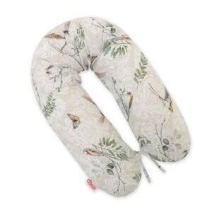 Cotton  pillowcase for pregnancy pillow Longer - Brown birds