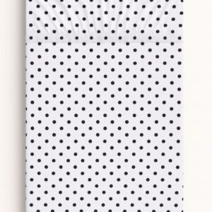 Sheet made of cotton 140x70cm - white with black dots