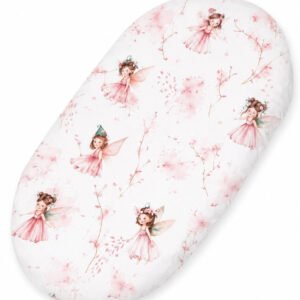 Sheet made of cotton for for prams, moses basket mattress 75x35 cm - Blossom Fairies