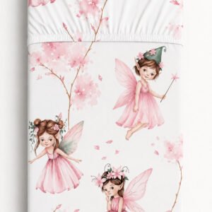 Medvilninė paklodė 120x60cm - Blossom Fairies