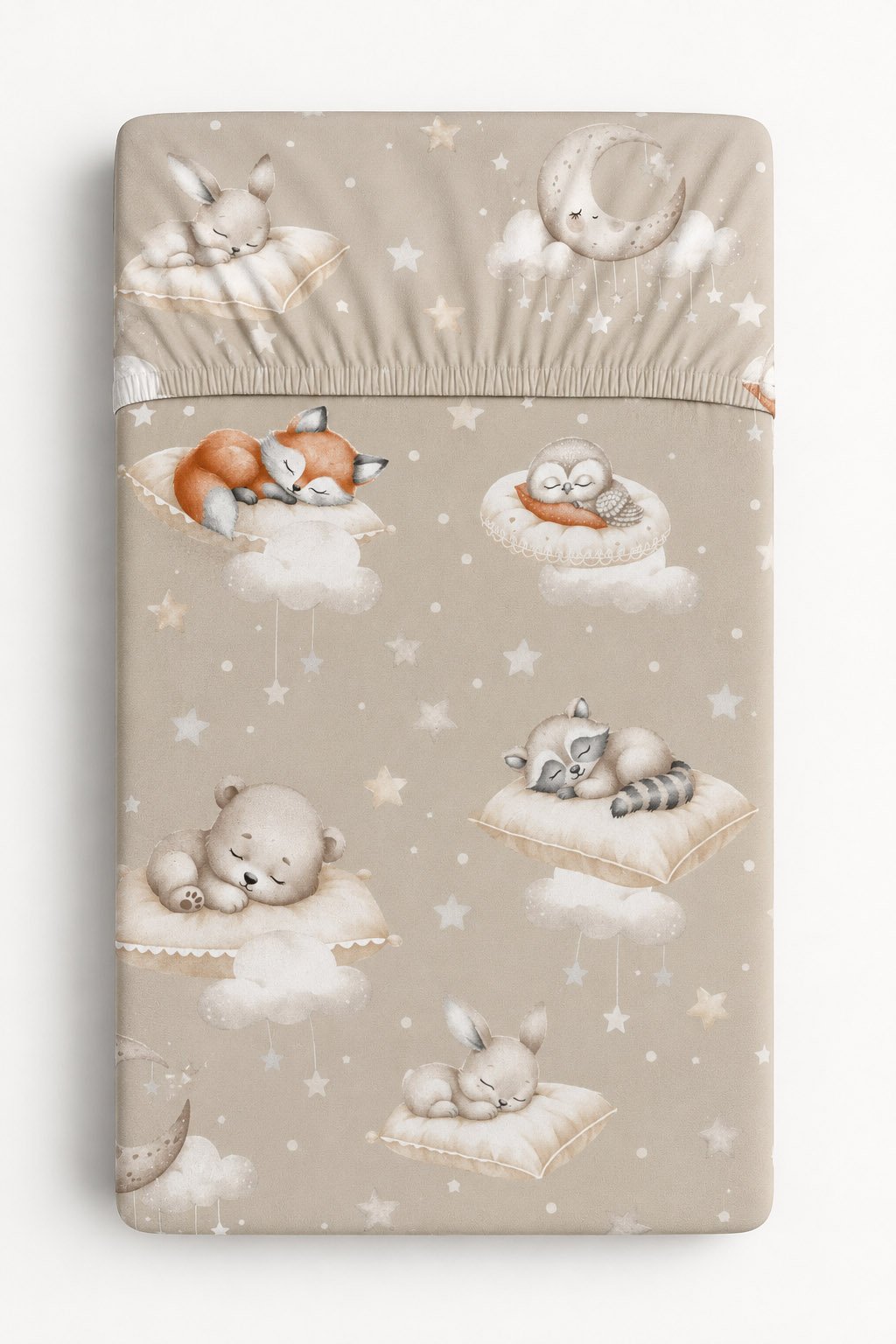 Medvilninė paklodė 120x60cm - Twinkle Woodland