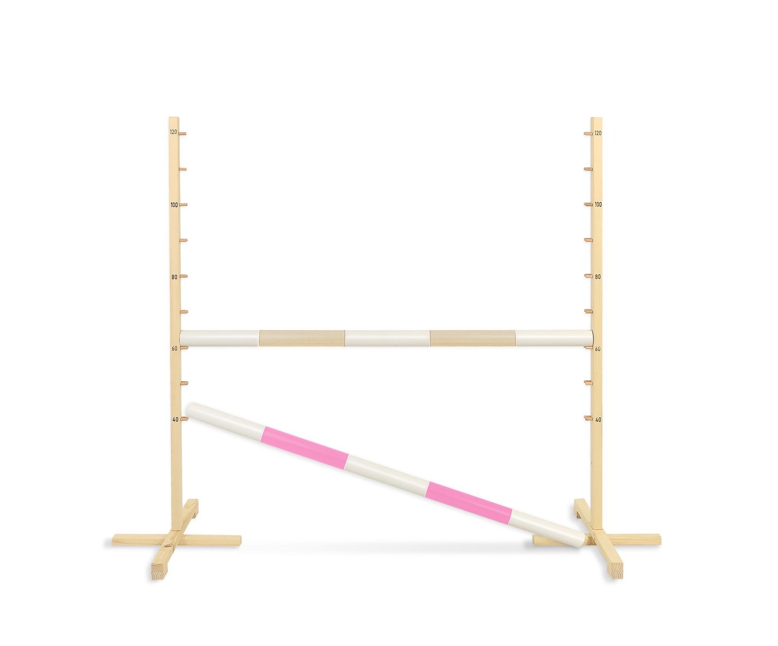 Šuolio kliūtis Hobby Horse, 120cm, su dviem kartelėmis - smėlio spalvos ir šviesiai rožine - Image 4