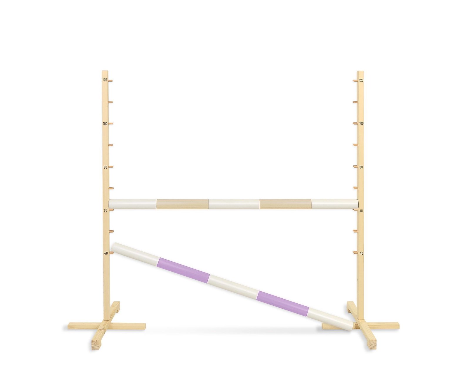 Šuolio kliūtis Hobby Horse, 120cm, su dviem kartelėmis - smėlio spalvos ir šviesiai violetine - Image 6